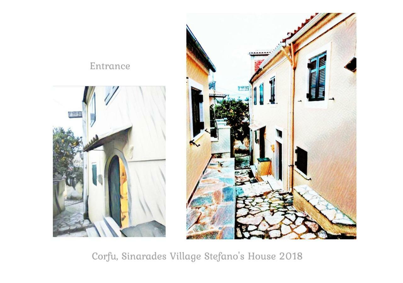 Country Traditional House In Corfu Village, Greece Sinarádes Exteriér fotografie